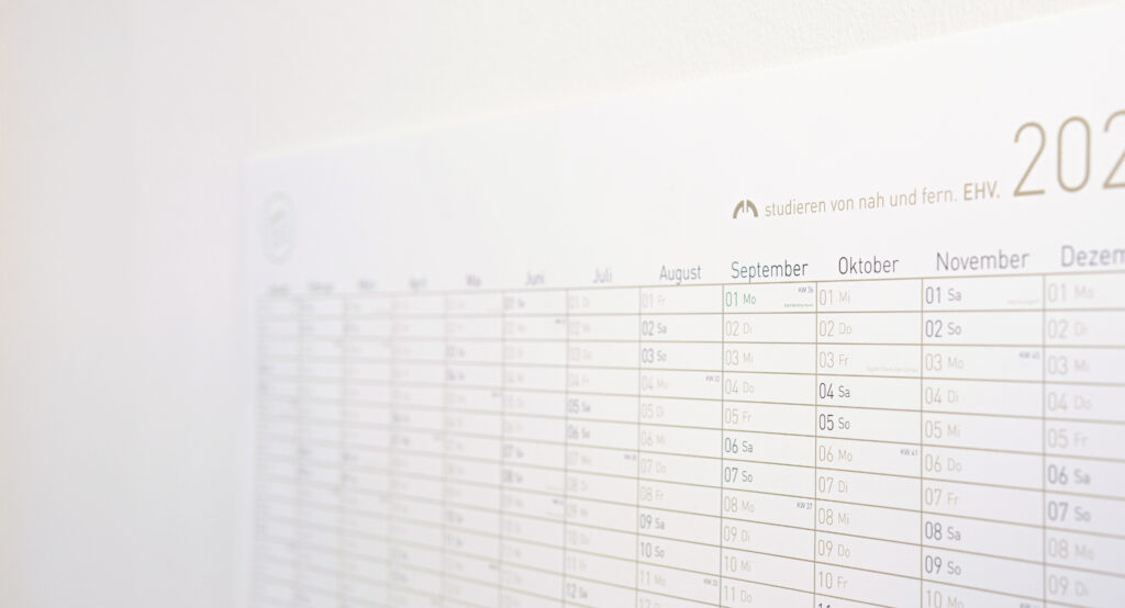EHV Wandkalender Nahaufnahme